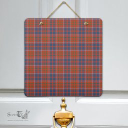 Scottish Cameron of Lochiel Ancient Clan Tartan Door Sign - Classic Scottish Plaid Tartan Plaid