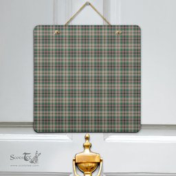Scottish Craig Ancient Clan Tartan Door Sign - Classic Scottish Plaid Tartan Plaid