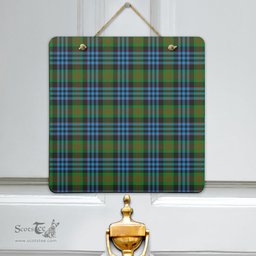 Scottish Newlands of Lauriston Clan Tartan Door Sign - Classic Scottish Plaid Tartan Plaid