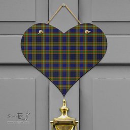 Scottish Clelland Modern Clan Tartan Door Sign - Classic Scottish Plaid Tartan Plaid