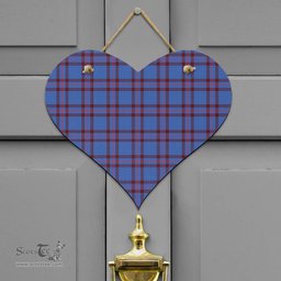 Scottish Elliot Modern Clan Tartan Door Sign - Classic Scottish Plaid Tartan Plaid