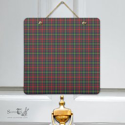 Scottish MacKintosh Hunting Modern Clan Tartan Door Sign - Classic Scottish Plaid Tartan Plaid