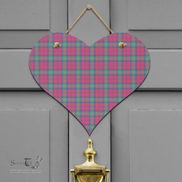 Scottish Lindsay Ancient Clan Tartan Door Sign - Classic Scottish Plaid Tartan Plaid