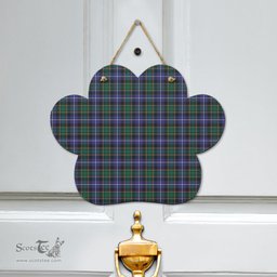 Scottish MacRae Hunting Modern Clan Tartan Door Sign - Classic Scottish Plaid Tartan Plaid