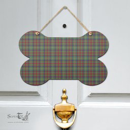 Scottish Shaw Green Modern Clan Tartan Door Sign - Classic Scottish Plaid Tartan Plaid