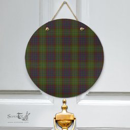 Scottish Cunningham Hunting Modern Clan Tartan Door Sign - Classic Scottish Plaid Tartan Plaid