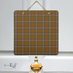 Scottish SCOTT BROWN MODERN Clan Tartan Door Sign - Classic Scottish Plaid Tartan Plaid