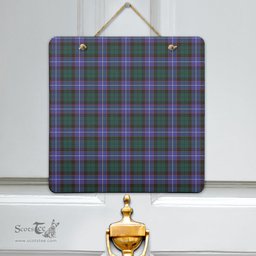 Scottish Guthrie Modern Clan Tartan Door Sign - Classic Scottish Plaid Tartan Plaid