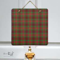 Scottish Ainslie Clan Tartan Door Sign - Classic Scottish Plaid Tartan Plaid