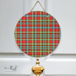 Scottish Ogilvie Clan Tartan Door Sign - Classic Scottish Plaid Tartan Plaid
