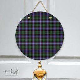 Scottish Galbraith Modern Clan Tartan Door Sign - Classic Scottish Plaid Tartan Plaid