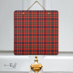 Scottish Innes Modern Clan Tartan Door Sign - Classic Scottish Plaid Tartan Plaid