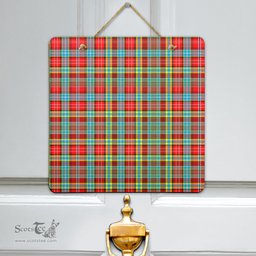 Scottish Ogilvie Clan Tartan Door Sign - Classic Scottish Plaid Tartan Plaid
