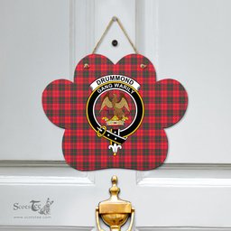 Scottish Drummond Modern Clan Tartan Door Sign - Crest Classic Scottish Plaid Tartan Plaid