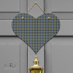 Scottish Campbell Faded Clan Tartan Door Sign - Classic Scottish Plaid Tartan Plaid