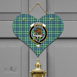 Scottish Graham of Montrose Ancient Clan Tartan Door Sign - Crest Classic Scottish Plaid Tartan Plaid