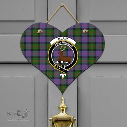 Scottish Blair Modern Clan Tartan Door Sign - Crest Classic Scottish Plaid Tartan Plaid