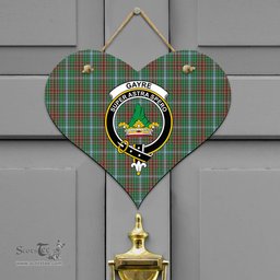 Scottish Gayre Clan Tartan Door Sign - Crest Classic Scottish Plaid Tartan Plaid