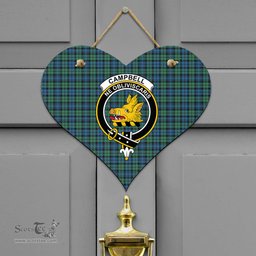 Scottish Campbell Ancient 02 Clan Tartan Door Sign - Crest Classic Scottish Plaid Tartan Plaid