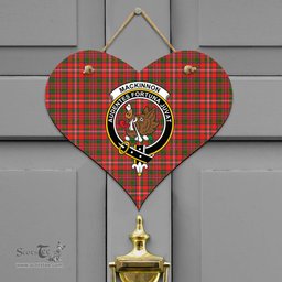 Scottish MacKinnon Modern Clan Tartan Door Sign - Crest Classic Scottish Plaid Tartan Plaid