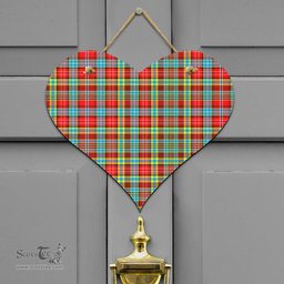 Scottish Ogilvie Clan Tartan Door Sign - Classic Scottish Plaid Tartan Plaid