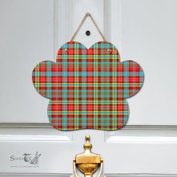 Scottish Ogilvie Clan Tartan Door Sign - Classic Scottish Plaid Tartan Plaid