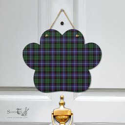 Scottish Galbraith Modern Clan Tartan Door Sign - Classic Scottish Plaid Tartan Plaid
