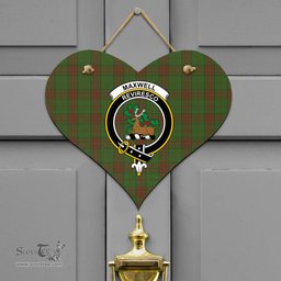 Scottish Maxwell Hunting Clan Tartan Door Sign - Crest Classic Scottish Plaid Tartan Plaid