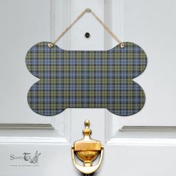 Scottish Campbell Faded Clan Tartan Door Sign - Classic Scottish Plaid Tartan Plaid