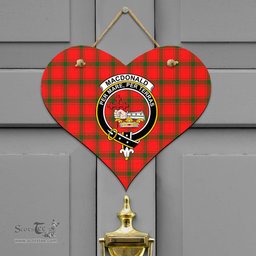 Scottish MacDonald of Sleat Clan Tartan Door Sign - Crest Classic Scottish Plaid Tartan Plaid