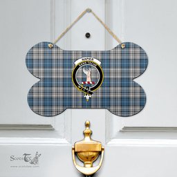 Scottish Napier Modern Clan Tartan Door Sign - Crest Classic Scottish Plaid Tartan Plaid