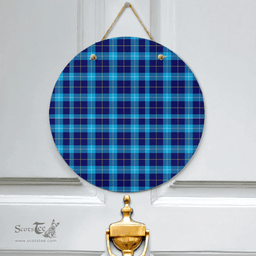 Scottish MacSporran Ancient Clan Tartan Door Sign - Classic Scottish Plaid Tartan Plaid