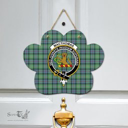 Scottish MacThomas Ancient Clan Tartan Door Sign - Crest Classic Scottish Plaid Tartan Plaid