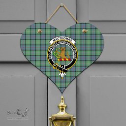 Scottish MacThomas Ancient Clan Tartan Door Sign - Crest Classic Scottish Plaid Tartan Plaid