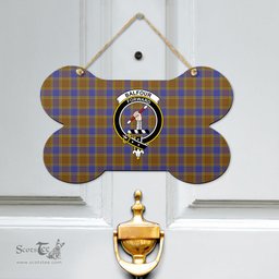 Scottish Balfour Modern Clan Tartan Door Sign - Crest Classic Scottish Plaid Tartan Plaid