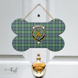Scottish MacThomas Ancient Clan Tartan Door Sign - Crest Classic Scottish Plaid Tartan Plaid