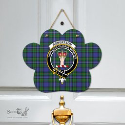 Scottish Robertson Hunting Modern Clan Tartan Door Sign - Crest Classic Scottish Plaid Tartan Plaid