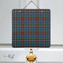 Scottish Fraser Hunting Ancient Clan Tartan Door Sign - Classic Scottish Plaid Tartan Plaid