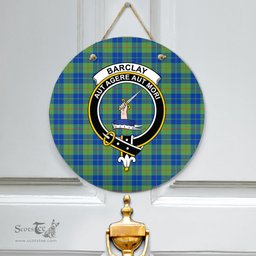 Scottish Barclay Hunting Ancient Clan Tartan Door Sign - Crest Classic Scottish Plaid Tartan Plaid