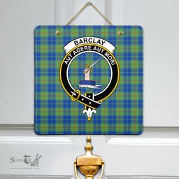 Scottish Barclay Hunting Ancient Clan Tartan Door Sign - Crest Classic Scottish Plaid Tartan Plaid