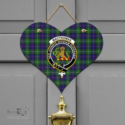 Scottish MacThomas Modern Clan Tartan Door Sign - Crest Classic Scottish Plaid Tartan Plaid