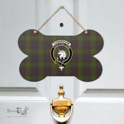 Scottish Cunningham Hunting Modern Clan Tartan Door Sign - Crest Classic Scottish Plaid Tartan Plaid