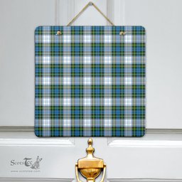 Scottish Campbell Dress Clan Tartan Door Sign - Classic Scottish Plaid Tartan Plaid