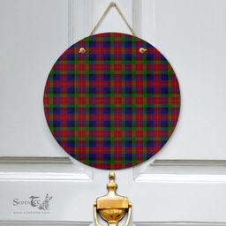 Scottish Tennant Clan Tartan Door Sign - Classic Scottish Plaid Tartan Plaid