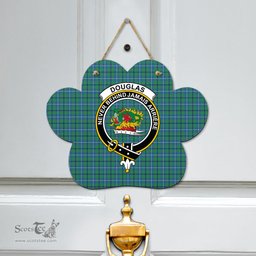 Scottish Douglas Ancient Clan Tartan Door Sign - Crest Classic Scottish Plaid Tartan Plaid