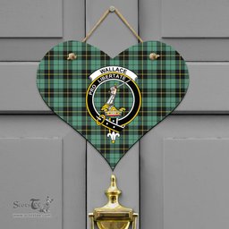 Scottish Wallace Hunting Ancient Clan Tartan Door Sign - Crest Classic Scottish Plaid Tartan Plaid