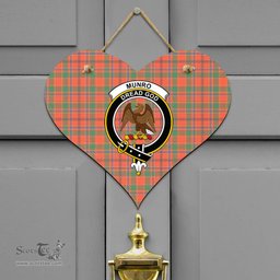 Scottish Munro Ancient Clan Tartan Door Sign - Crest Classic Scottish Plaid Tartan Plaid