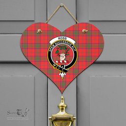 Scottish Ross Modern Clan Tartan Door Sign - Crest Classic Scottish Plaid Tartan Plaid