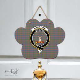 Scottish MacIntyre Ancient Clan Tartan Door Sign - Crest Classic Scottish Plaid Tartan Plaid