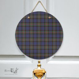 Scottish Fletcher of Dunans Clan Tartan Door Sign - Classic Scottish Plaid Tartan Plaid